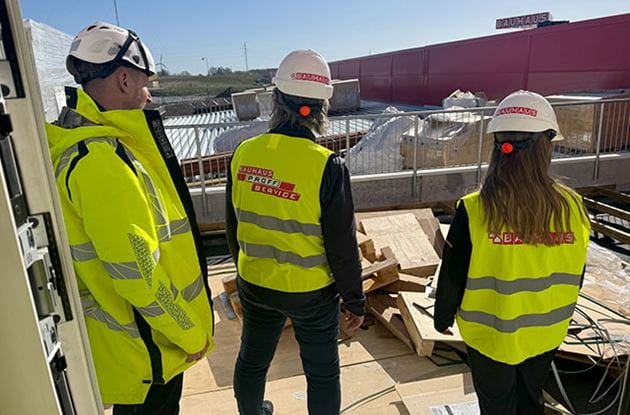 Udsigten fra BAUHAUS Næstved byggeri