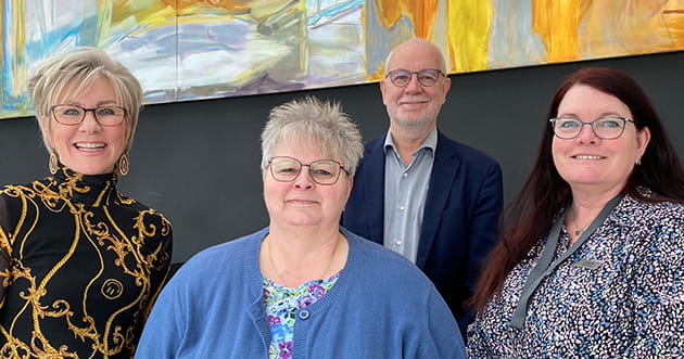 Energi Fyn Fra venstre Hanne Stærgaard Madsen, Gitte Nørgaard Hansen, Bent Agerholm og Marianne Glintborg