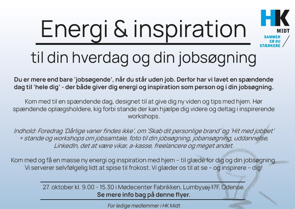 Energi og inspiration indbydelse HK Midt