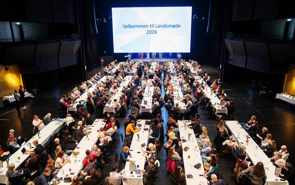 Kig ud over salen ved landsmødet